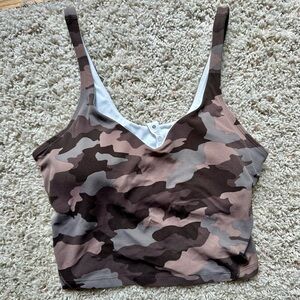 Lululemon Align Tank Top in pink and brown camo